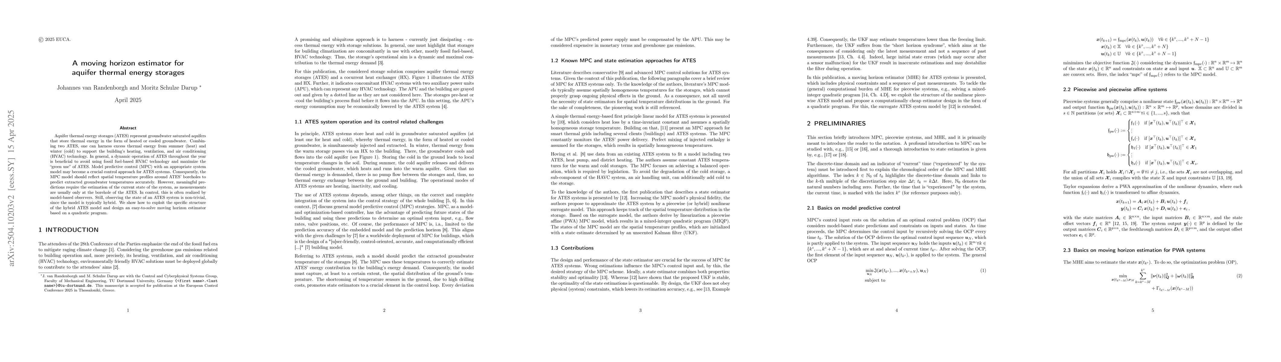Thumbnail for A moving horizon estimator for aquifer thermal energy storages