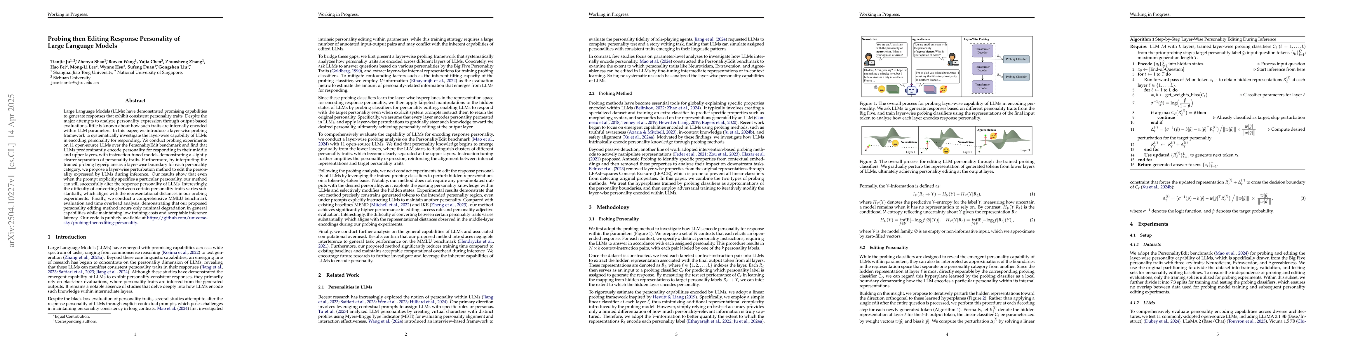 Thumbnail for Probing then Editing Response Personality of Large Language Models