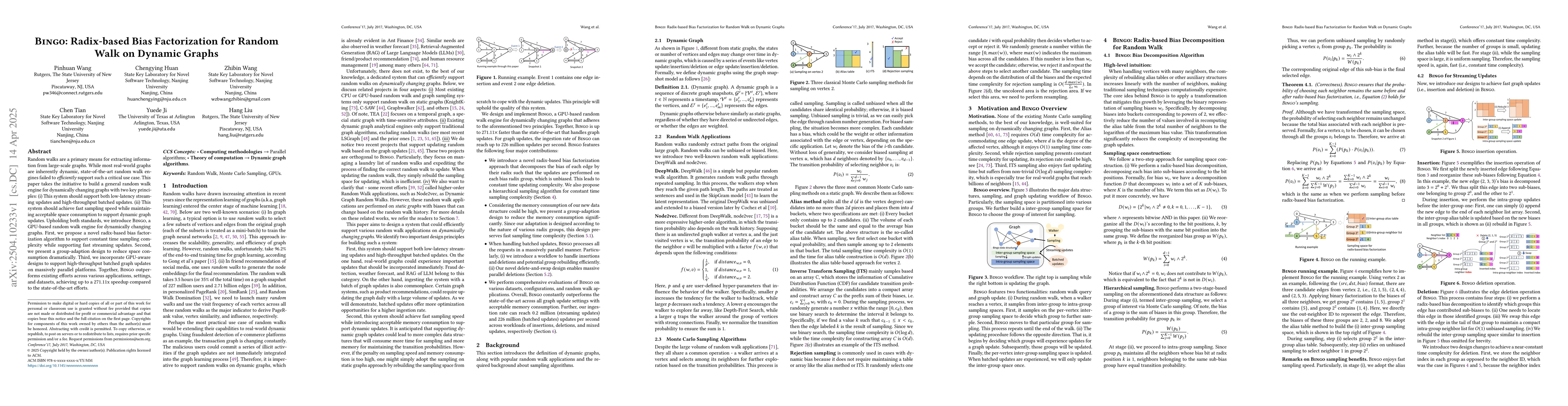 Thumbnail for Bingo: Radix-based Bias Factorization for Random Walk on Dynamic Graphs