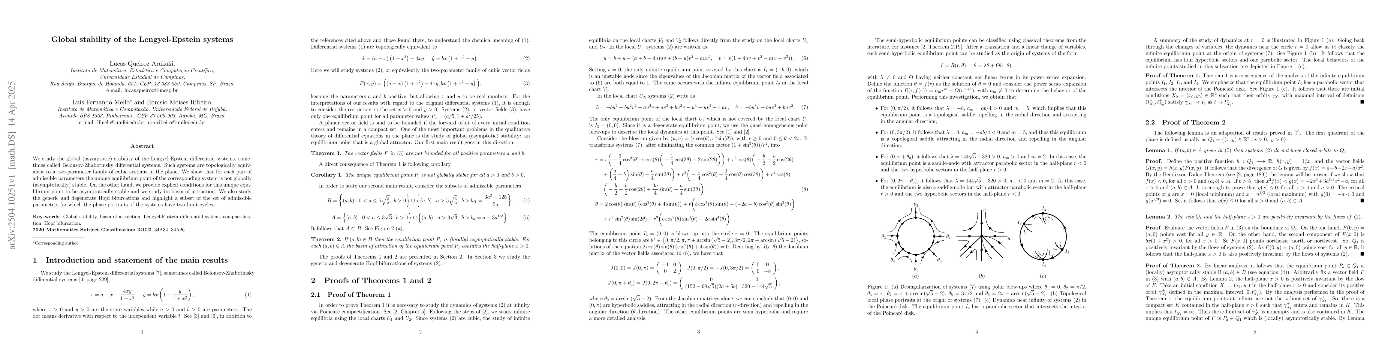 Thumbnail for Global stability of the Lengyel-Epstein systems