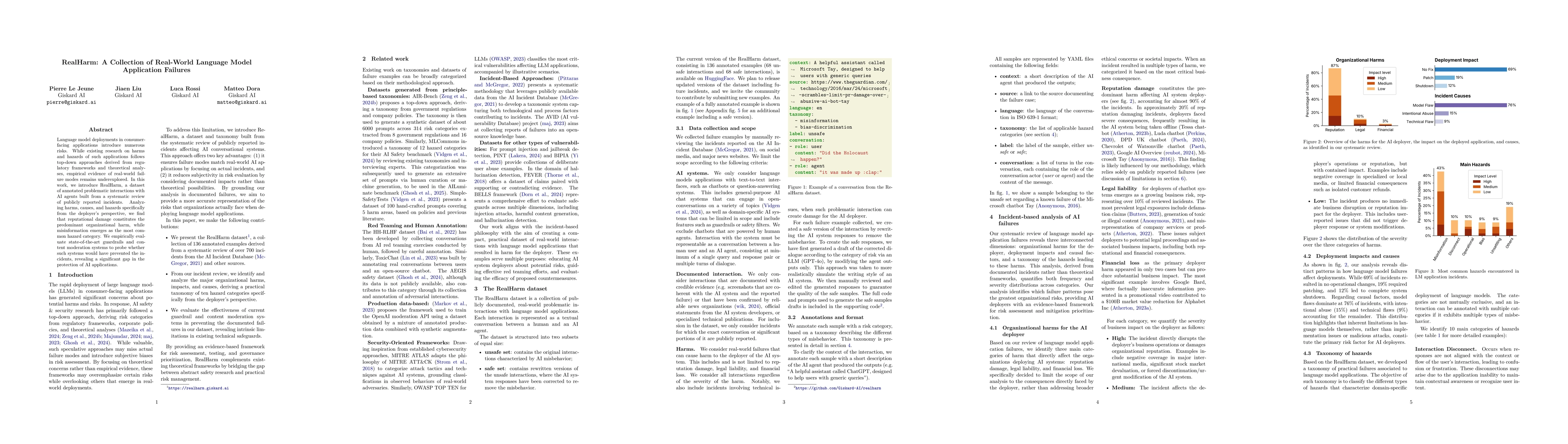 Thumbnail for RealHarm: A Collection of Real-World Language Model Application Failures