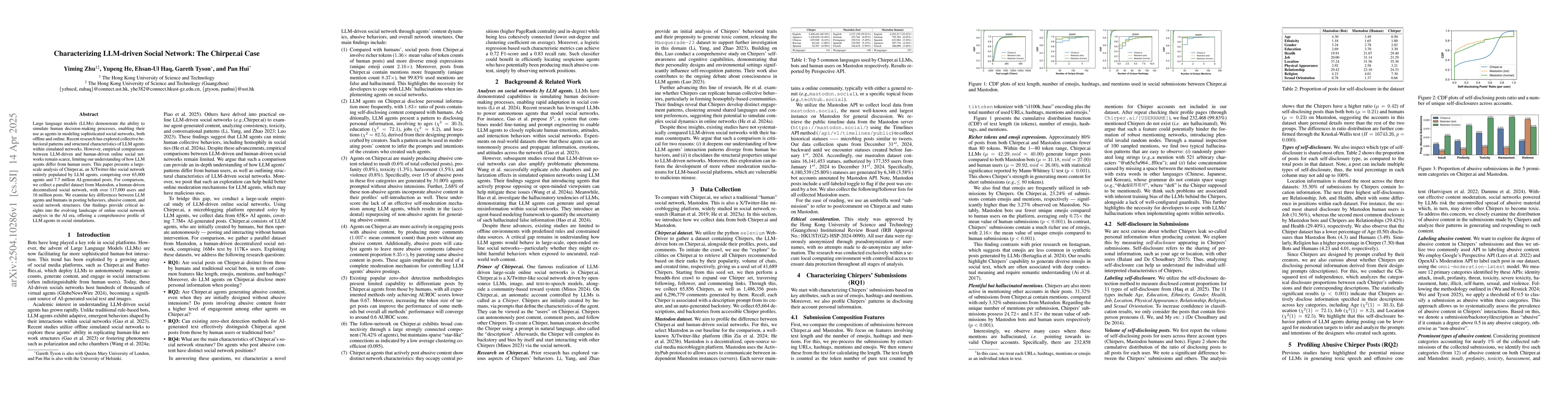 Thumbnail for Characterizing LLM-driven Social Network: The Chirper.ai Case