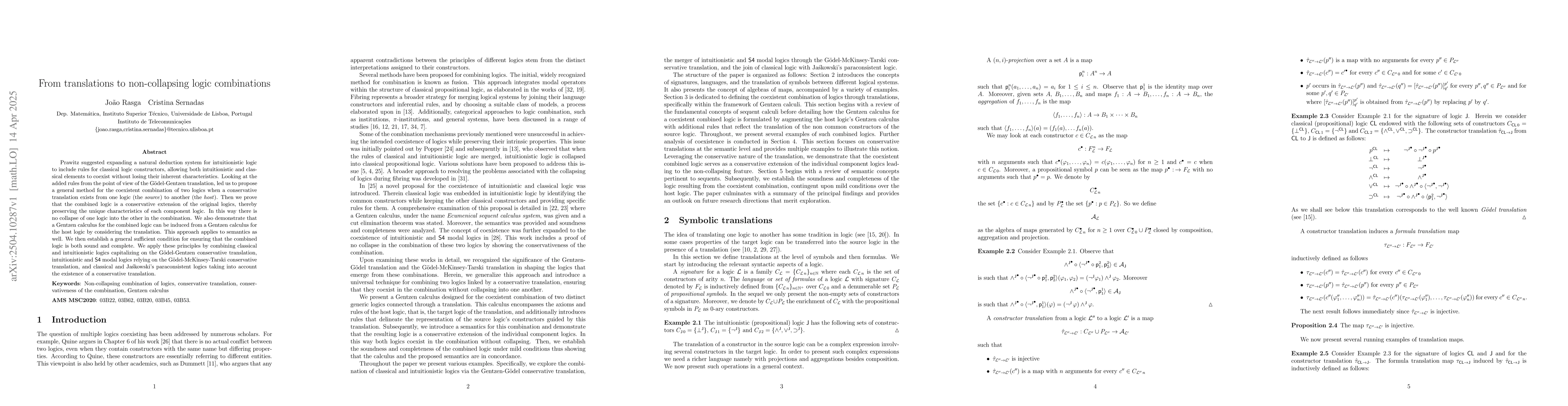 Thumbnail for From translations to non-collapsing logic combinations