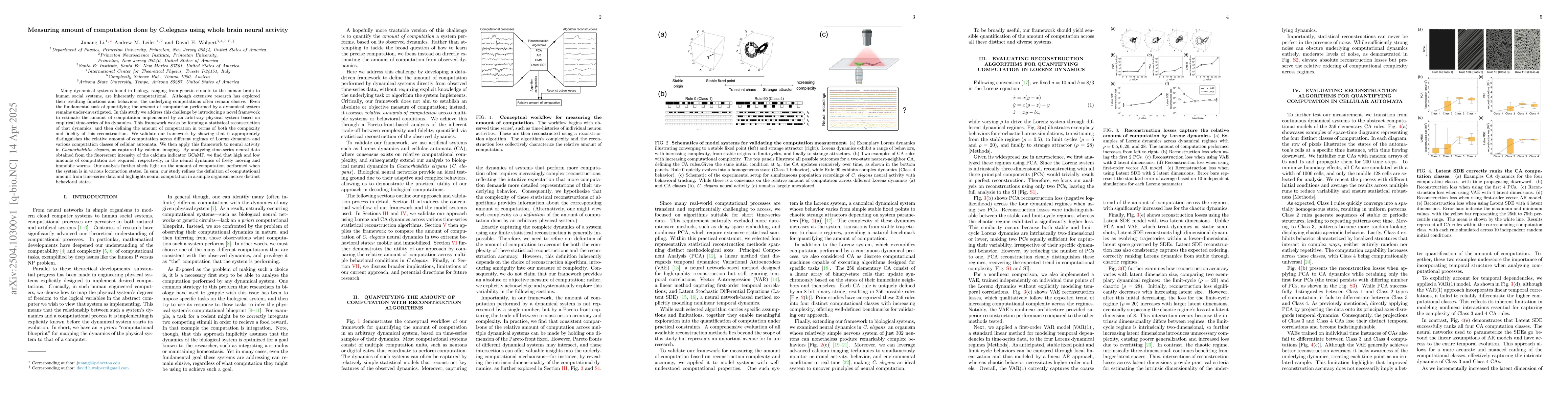 Thumbnail for Measuring amount of computation done by C.elegans using whole brain
  neural activity