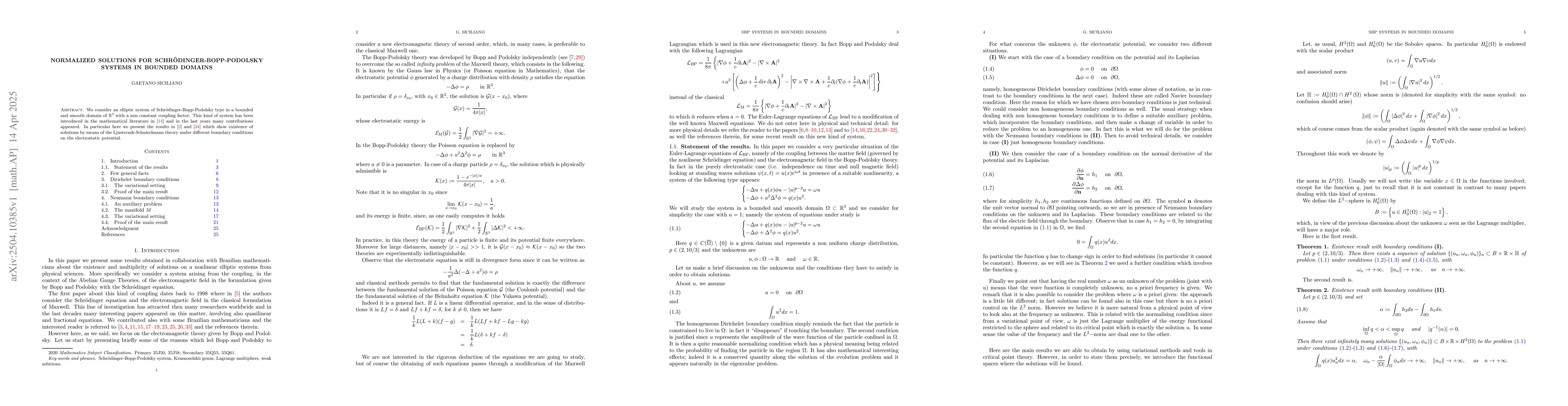 Thumbnail for Normalized solutions for Schrödinger-Bopp-Podolsky systems in bounded
  domains