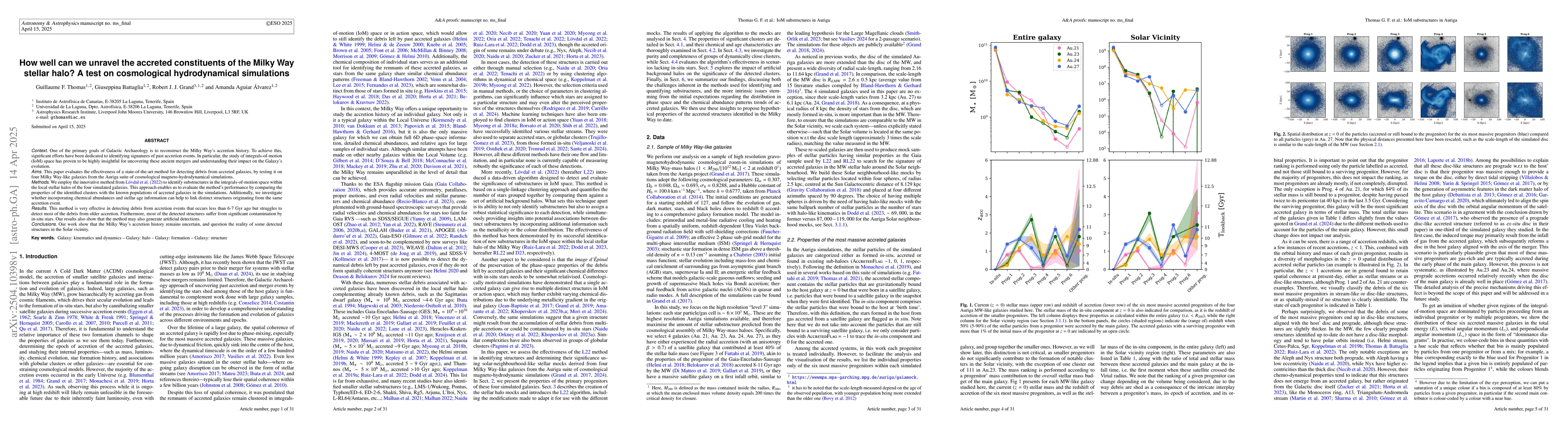 Thumbnail for How well can we unravel the accreted constituents of the Milky Way
  stellar halo? A test on cosmological hydrodynamical simulations