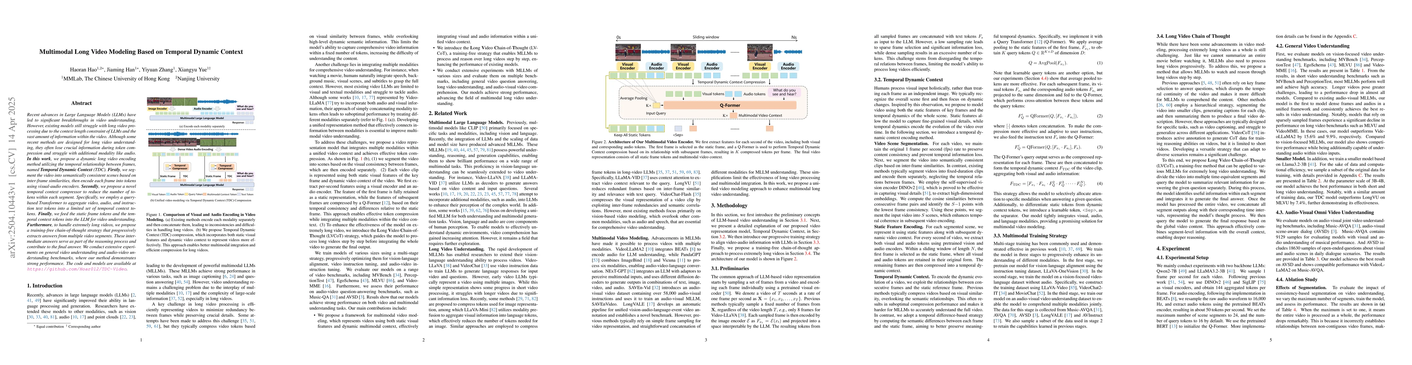 Thumbnail for Multimodal Long Video Modeling Based on Temporal Dynamic Context