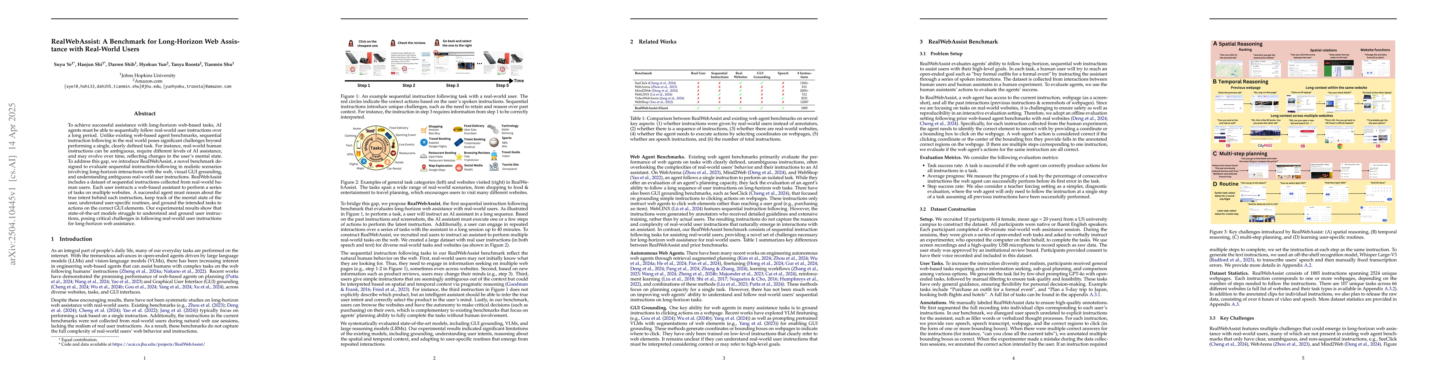 Thumbnail for RealWebAssist: A Benchmark for Long-Horizon Web Assistance with
  Real-World Users