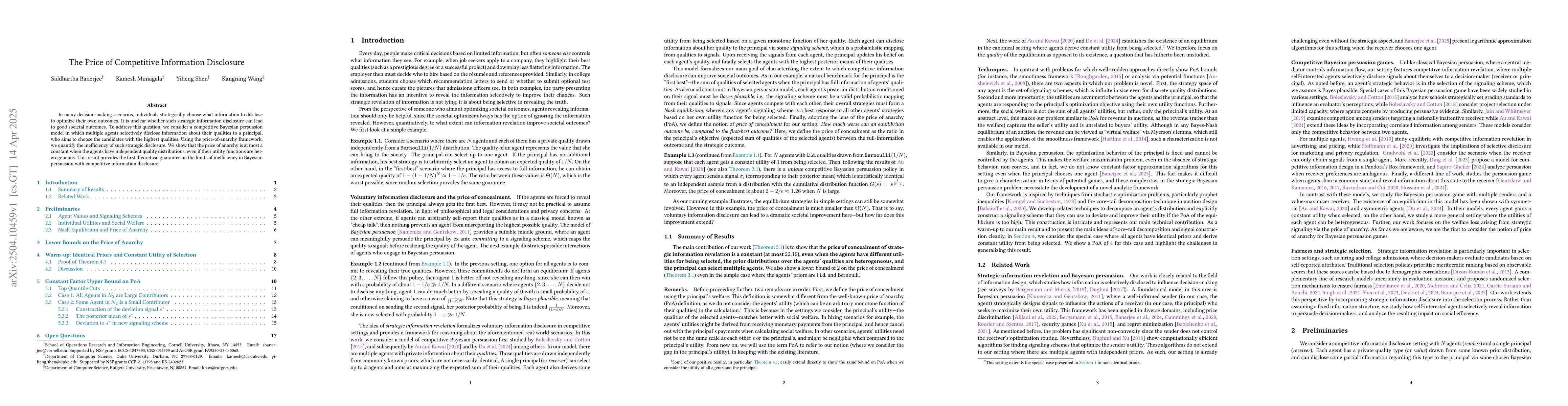 Thumbnail for The Price of Competitive Information Disclosure