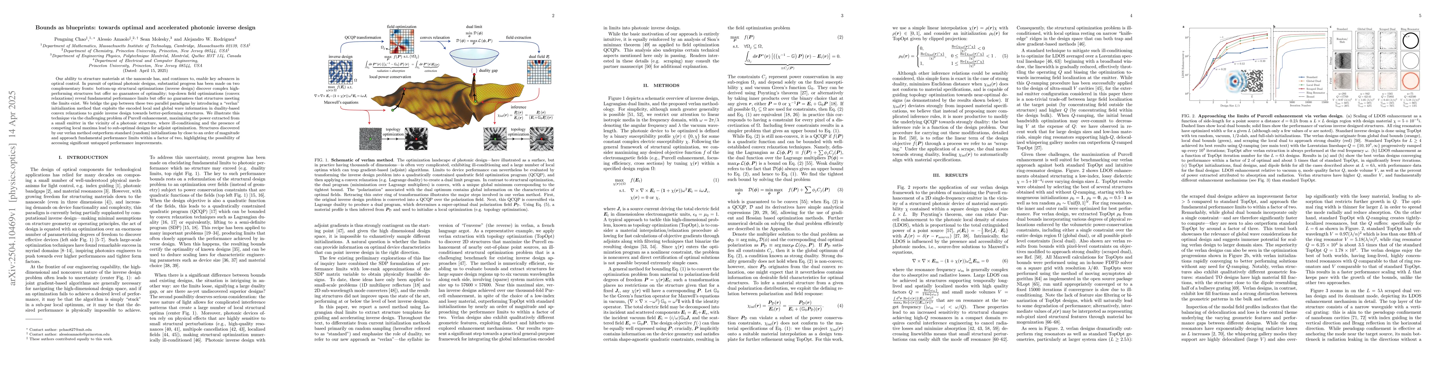 Thumbnail for Bounds as blueprints: towards optimal and accelerated photonic inverse
  design