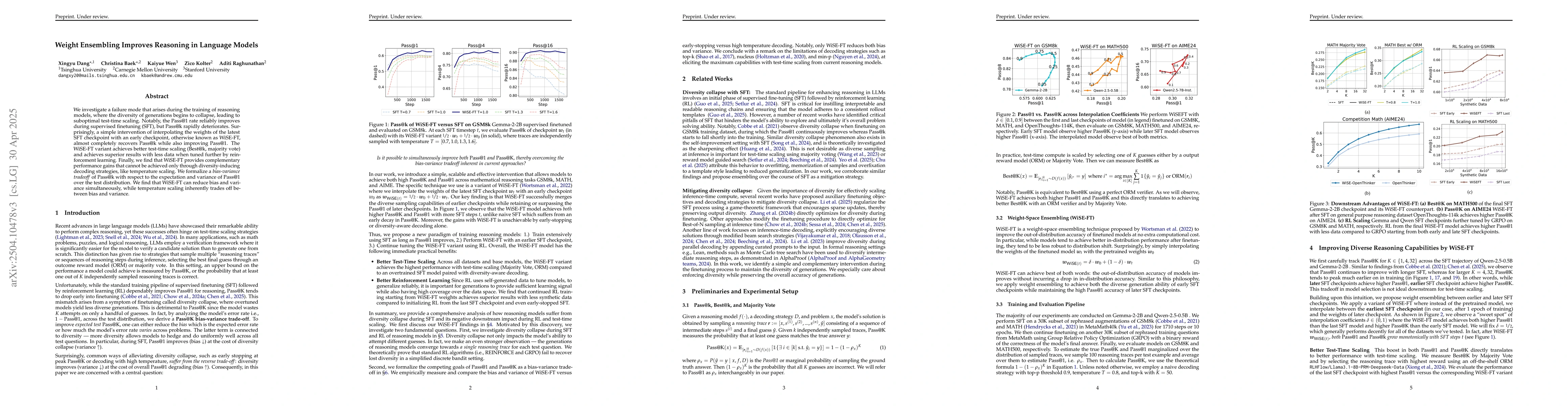 Thumbnail for Weight Ensembling Improves Reasoning in Language Models