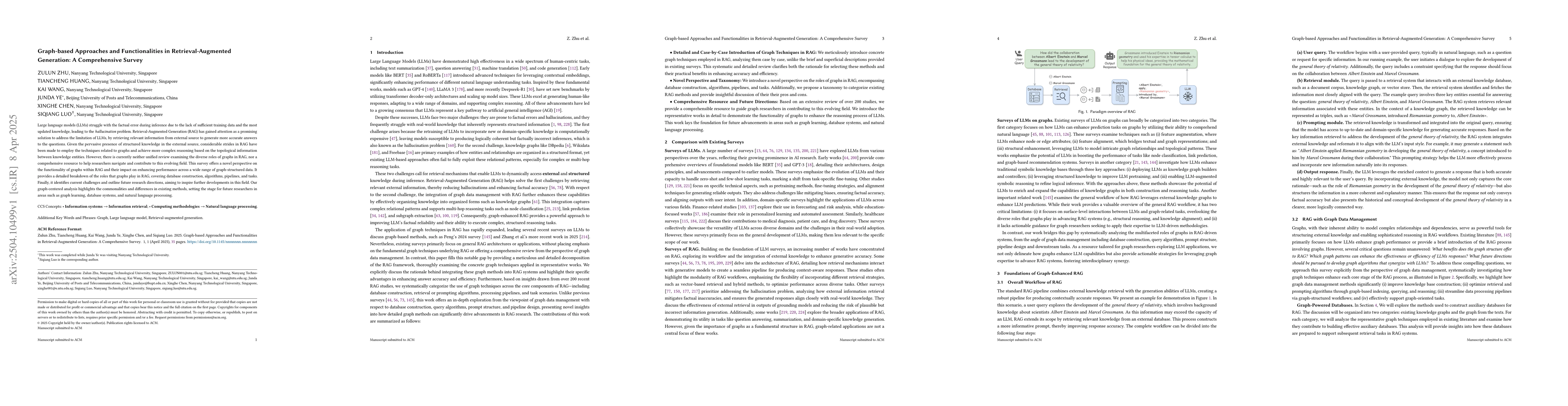 Thumbnail for Graph-based Approaches and Functionalities in Retrieval-Augmented
  Generation: A Comprehensive Survey