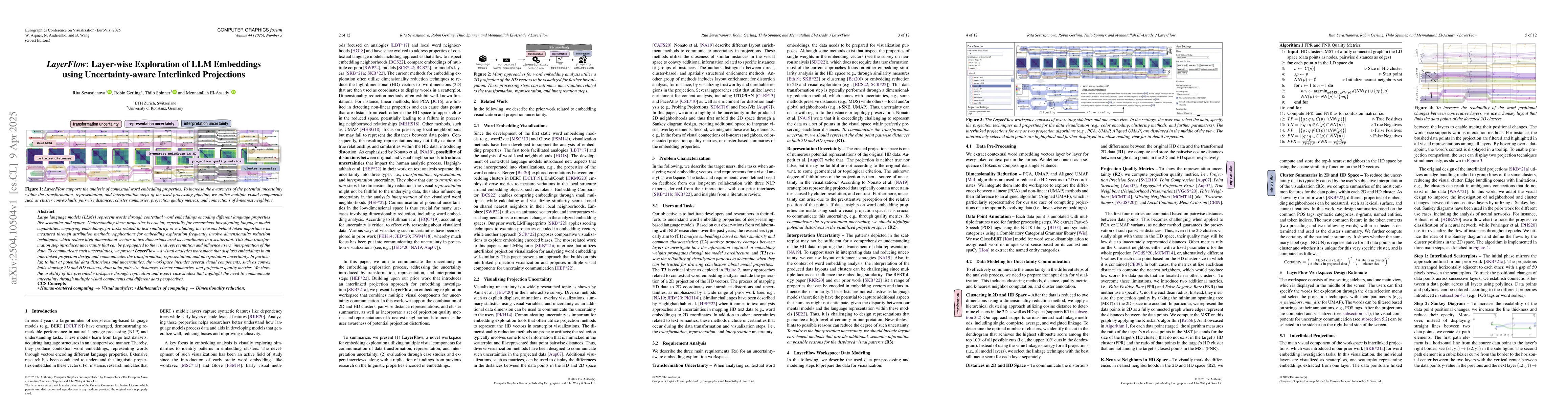 Thumbnail for LayerFlow: Layer-wise Exploration of LLM Embeddings using
  Uncertainty-aware Interlinked Projections