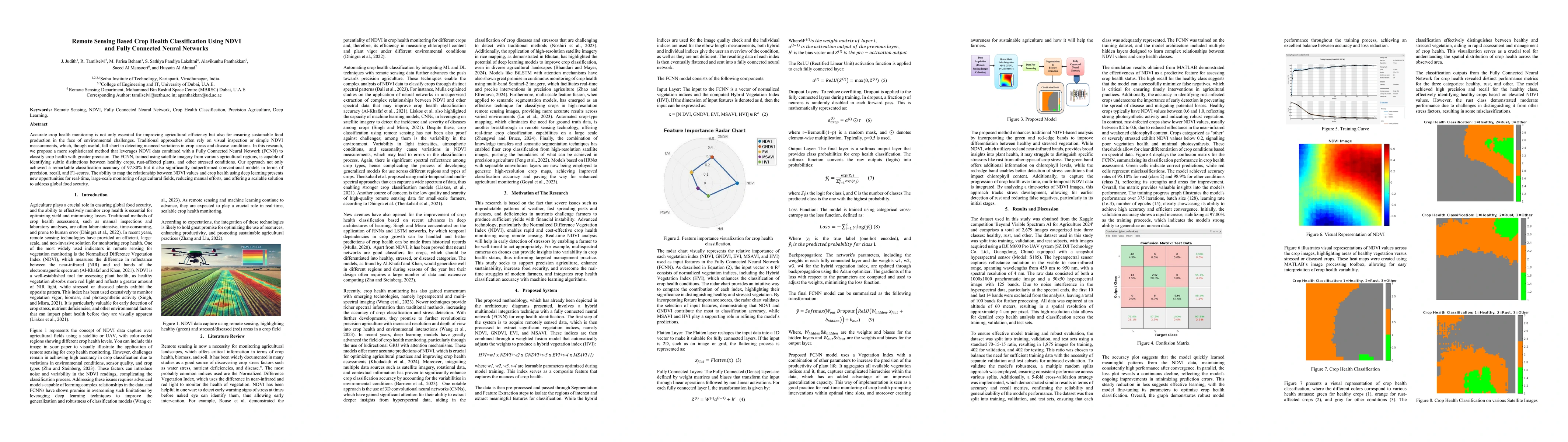 Thumbnail for Remote Sensing Based Crop Health Classification Using NDVI and Fully
  Connected Neural Networks