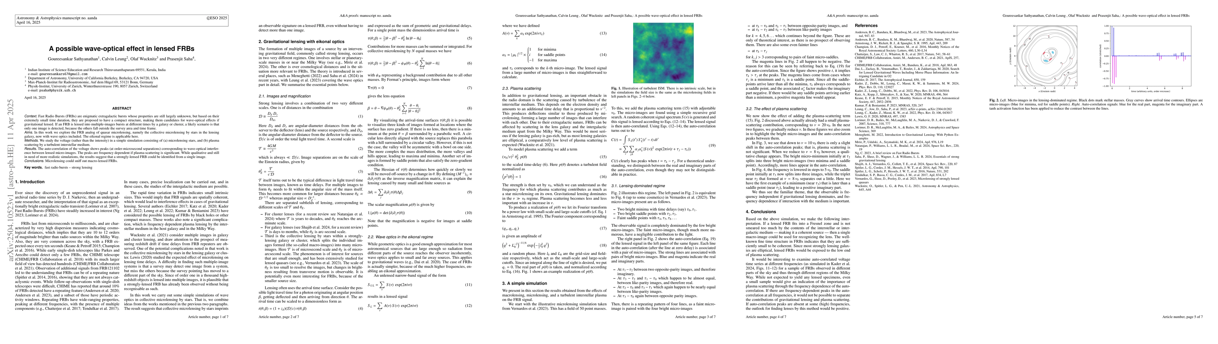 Thumbnail for A possible wave-optical effect in lensed FRBs