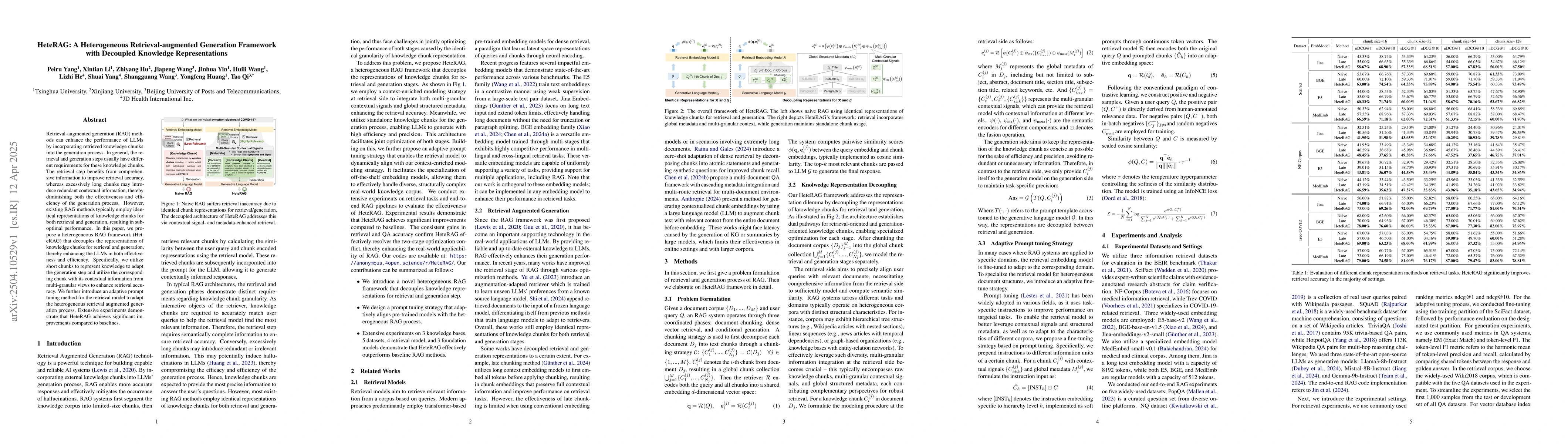 Thumbnail for HeteRAG: A Heterogeneous Retrieval-augmented Generation Framework with
  Decoupled Knowledge Representations