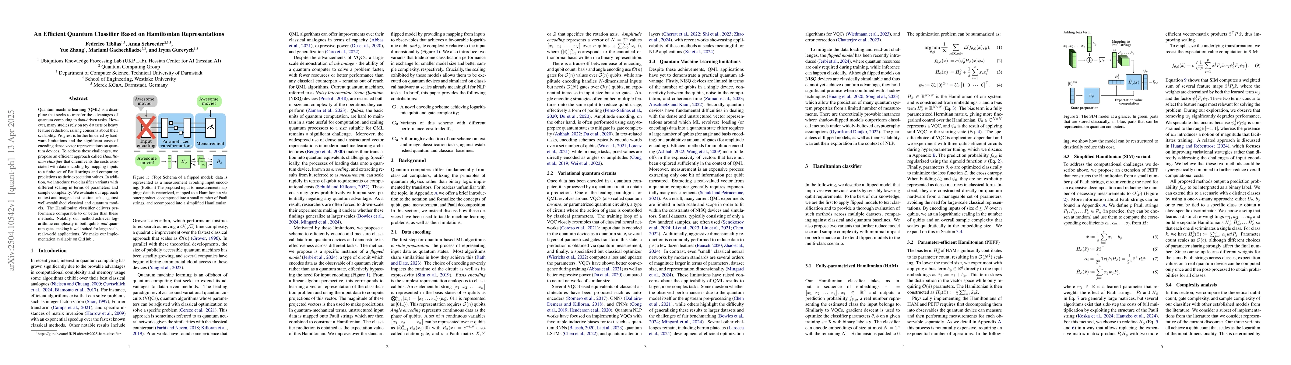 Thumbnail for An Efficient Quantum Classifier Based on Hamiltonian Representations