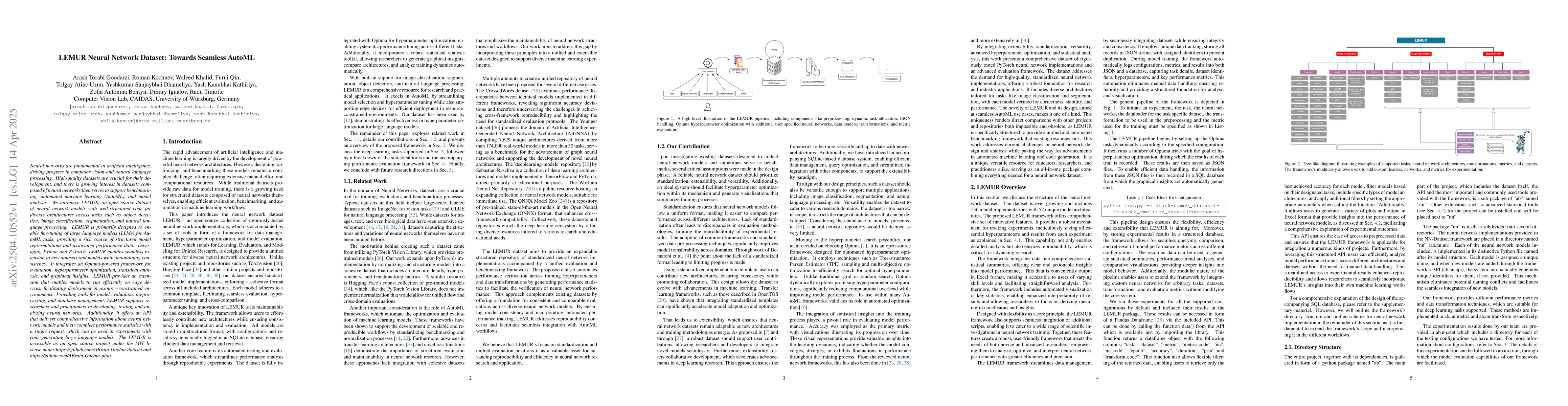 Thumbnail for LEMUR Neural Network Dataset: Towards Seamless AutoML
