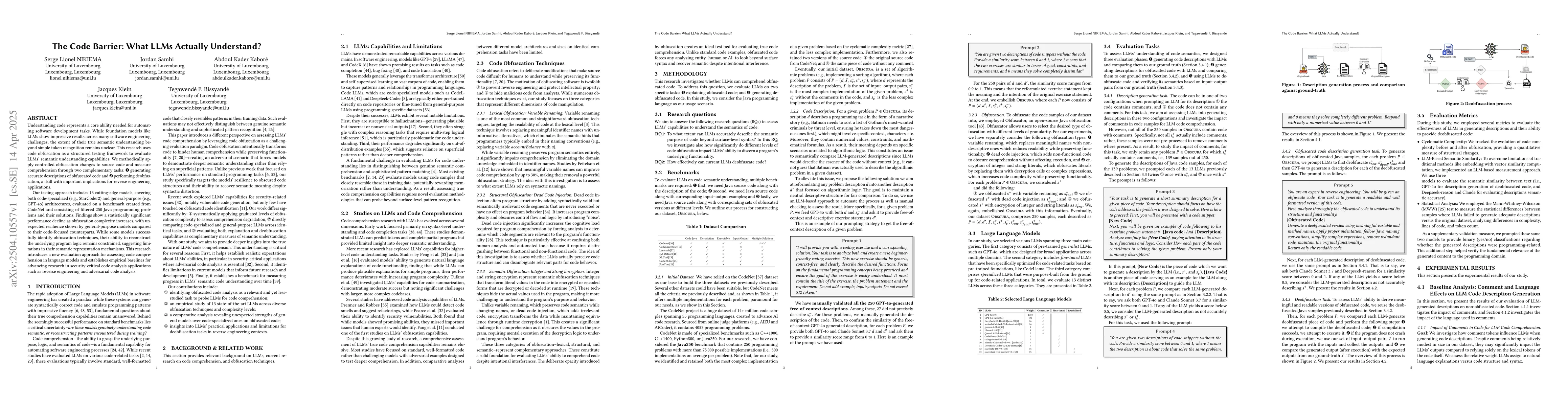 Thumbnail for The Code Barrier: What LLMs Actually Understand?