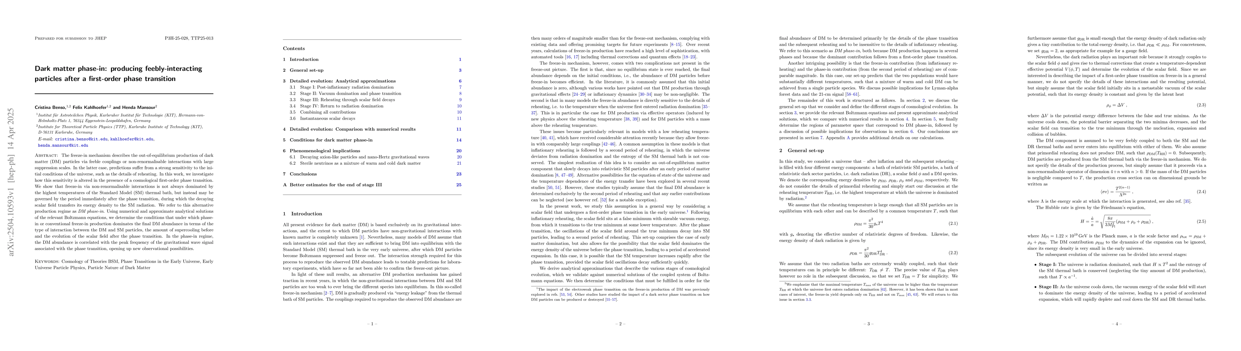 Thumbnail for Dark matter phase-in: producing feebly-interacting particles after a
  first-order phase transition
