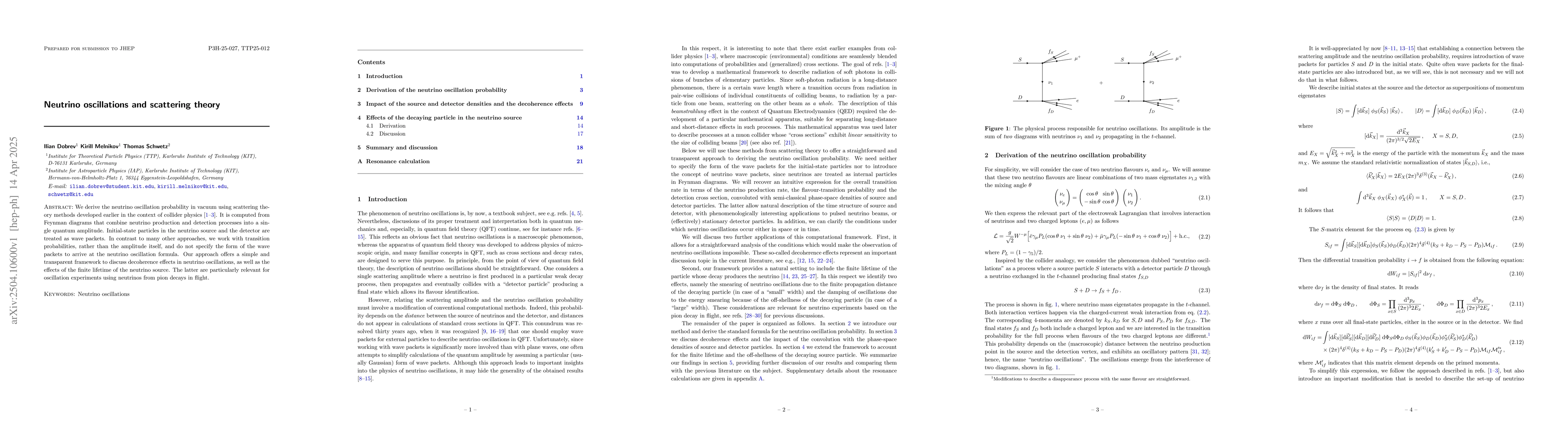 Thumbnail for Neutrino oscillations and scattering theory