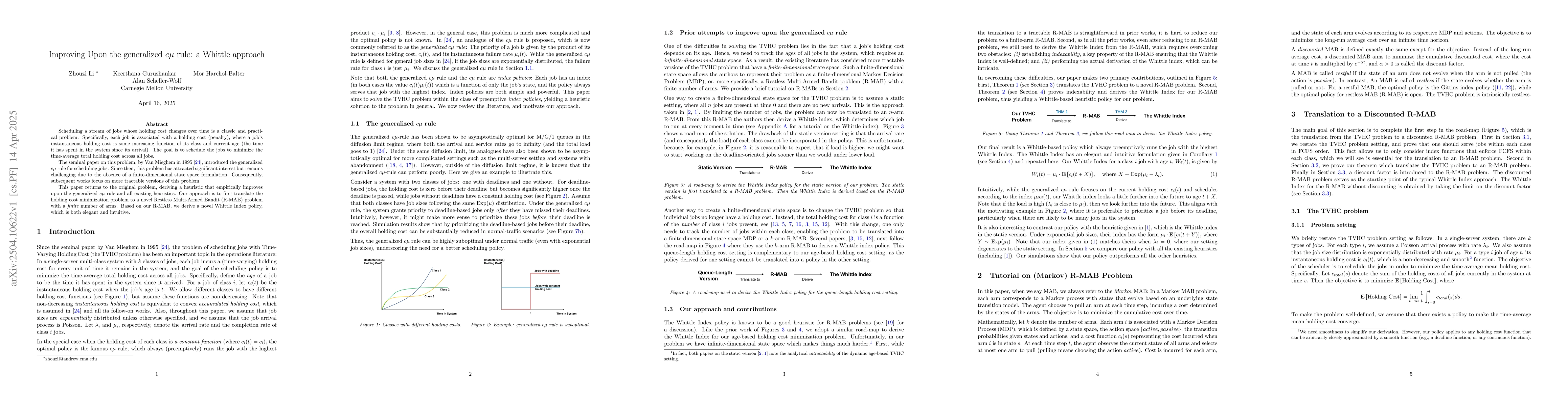 Thumbnail for Improving Upon the generalized c-mu rule: a Whittle approach