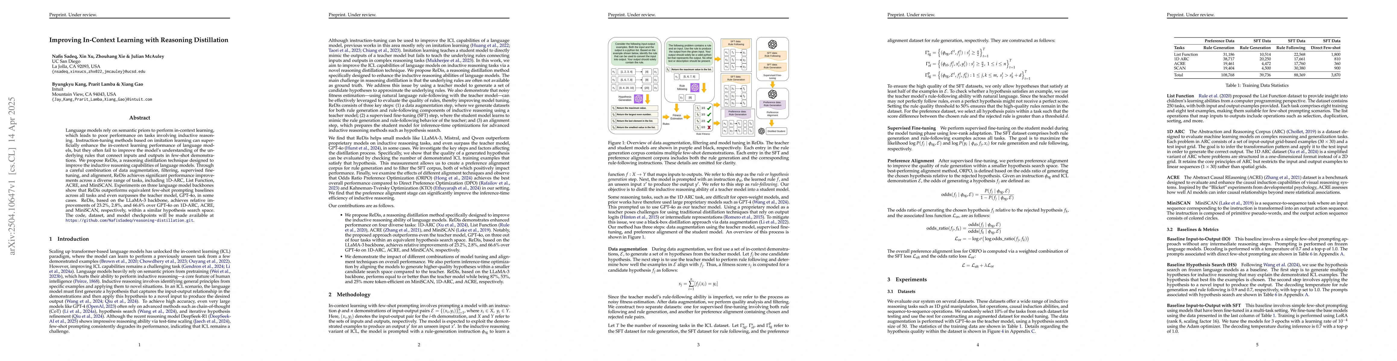 Thumbnail for Improving In-Context Learning with Reasoning Distillation