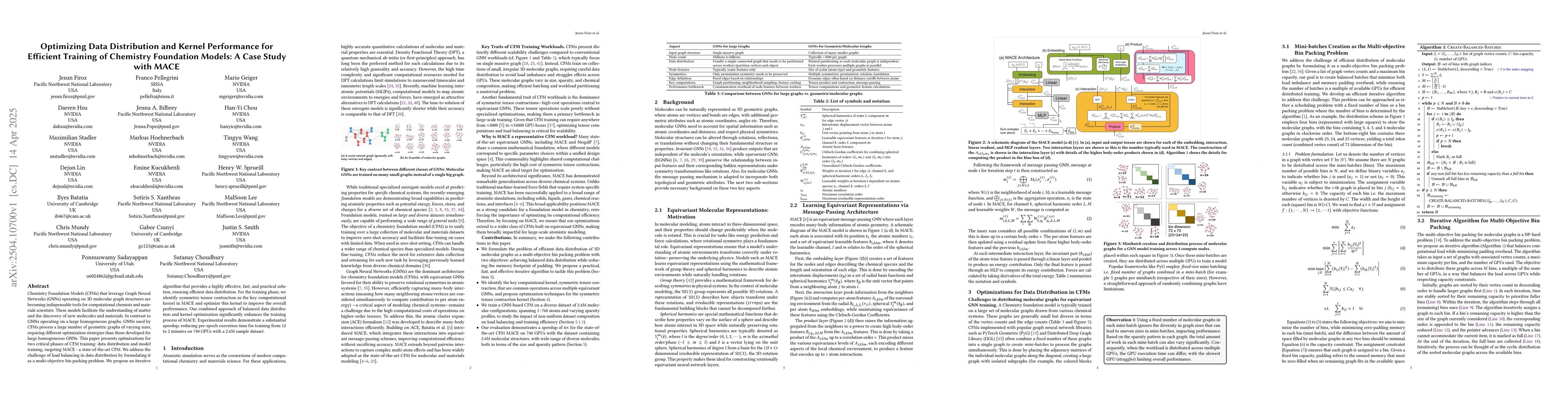 Thumbnail for Optimizing Data Distribution and Kernel Performance for Efficient
  Training of Chemistry Foundation Models: A Case Study with MACE