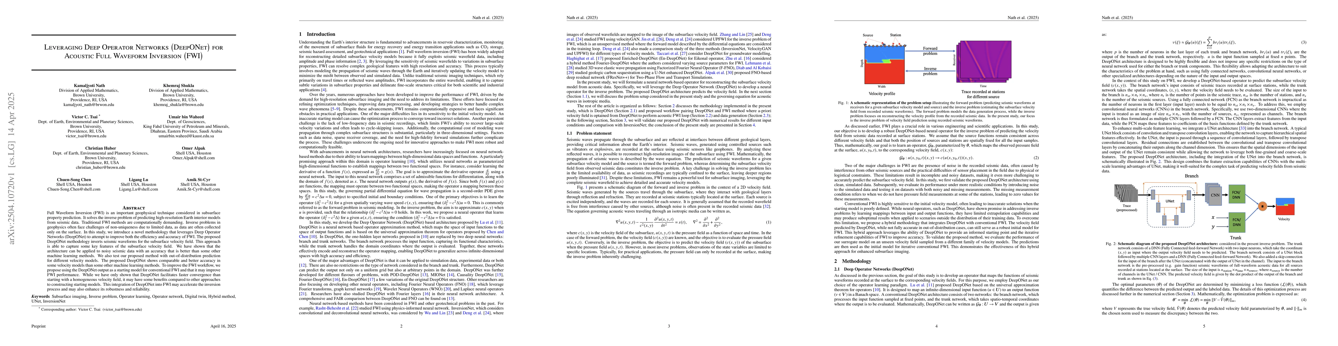 Thumbnail for Leveraging Deep Operator Networks (DeepONet) for Acoustic Full Waveform
  Inversion (FWI)