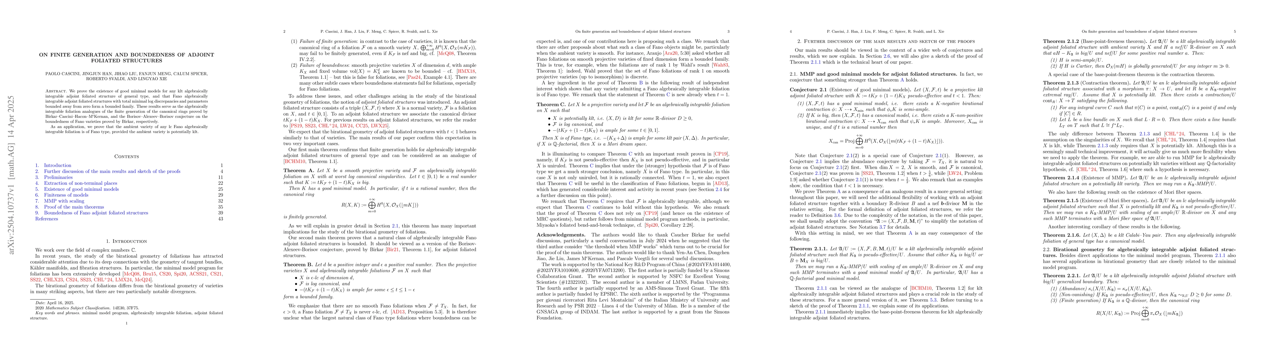 Thumbnail for On finite generation and boundedness of adjoint foliated structures