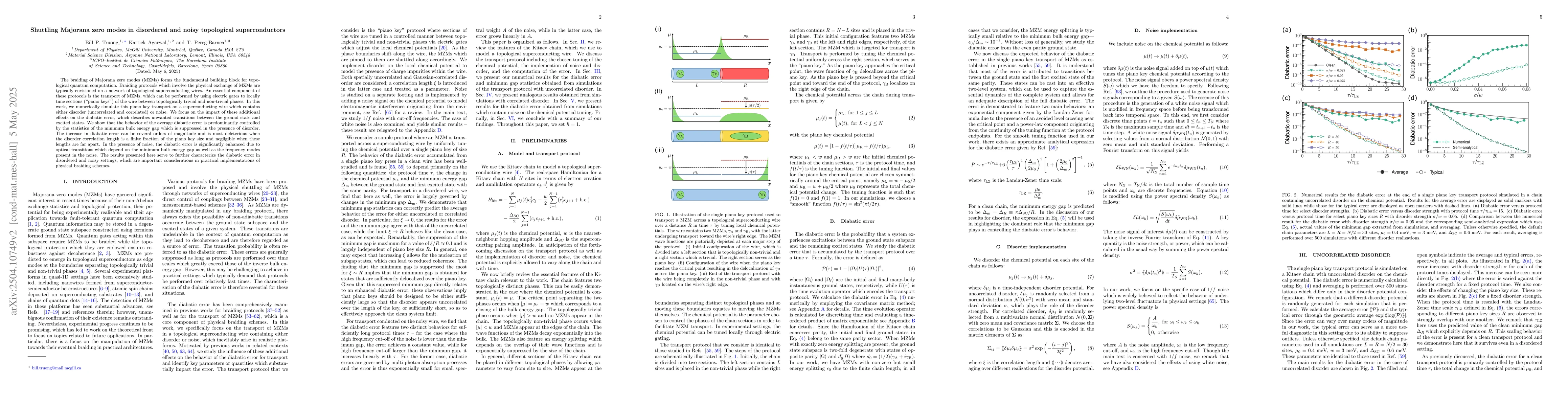 Thumbnail for Shuttling Majorana zero modes in disordered and noisy topological
  superconductors