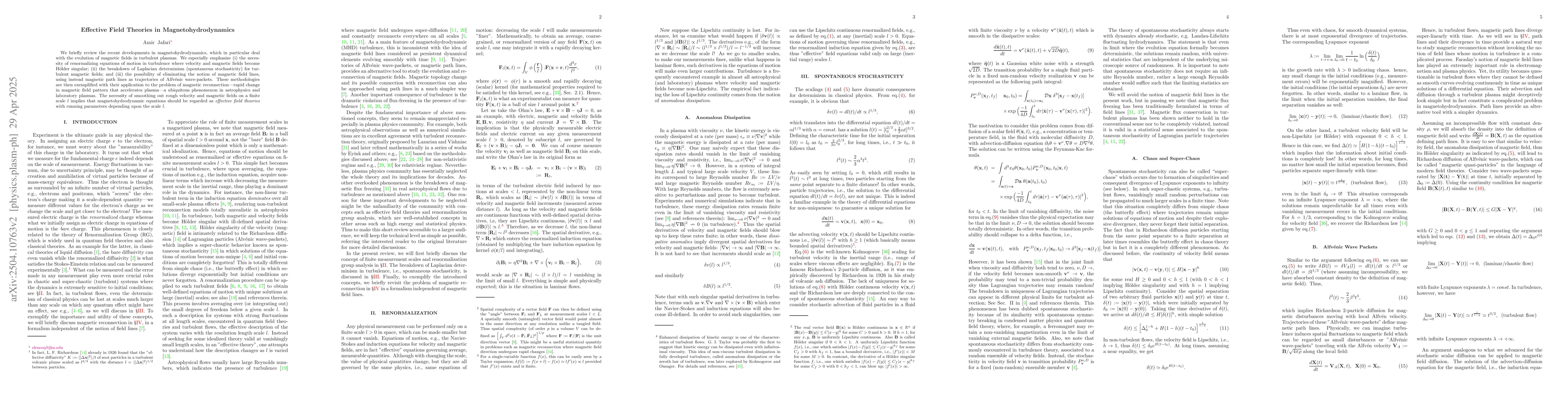 Thumbnail for Effective Field Theories in Magnetohydrodynamics