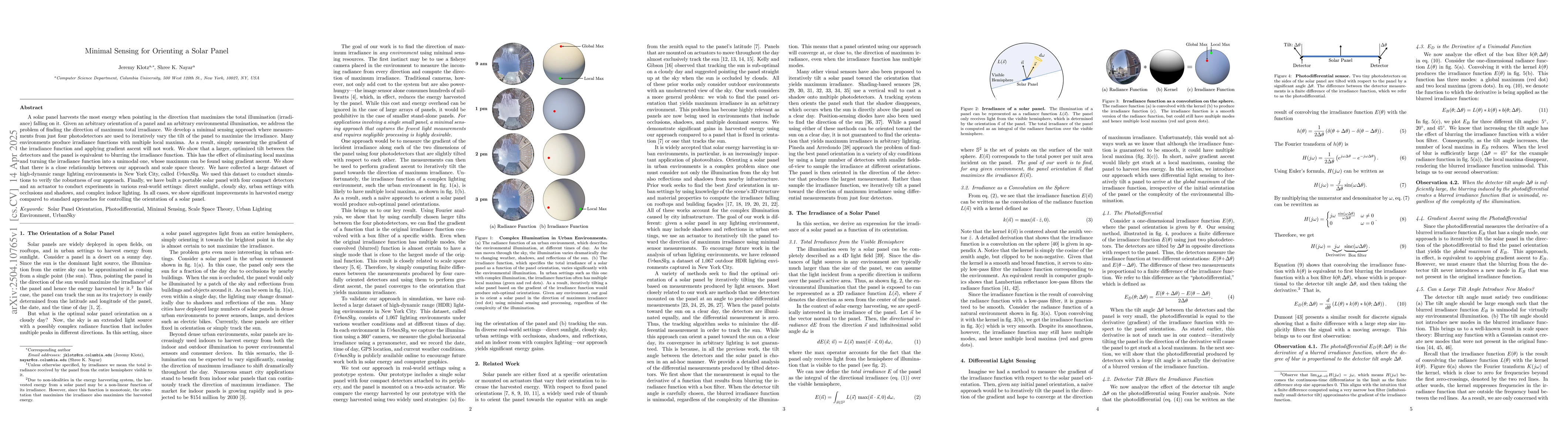 Thumbnail for Minimal Sensing for Orienting a Solar Panel