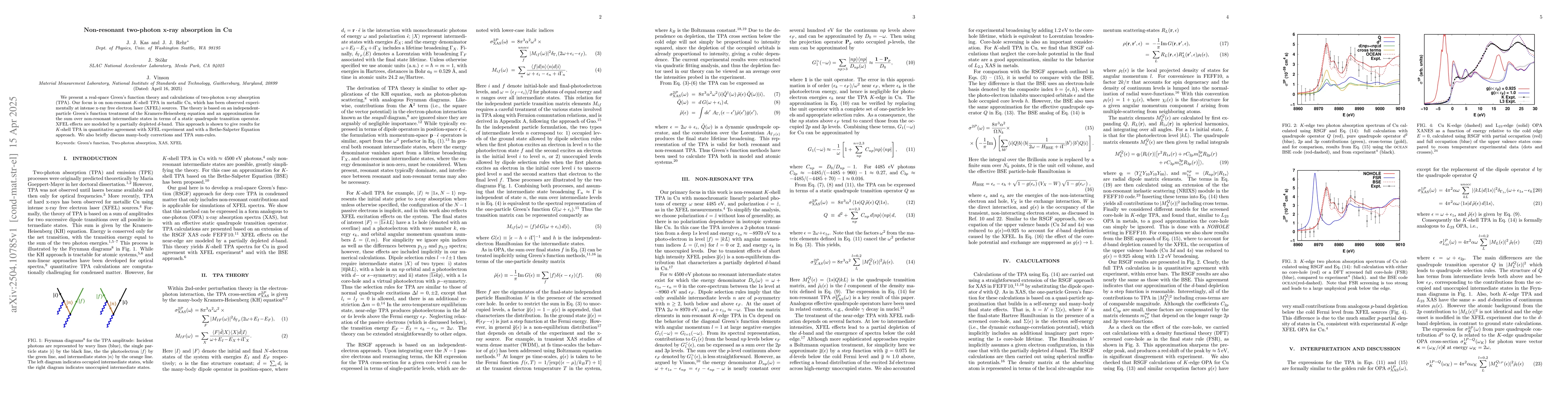 Thumbnail for Non-resonant two-photon x-ray absorption in Cu