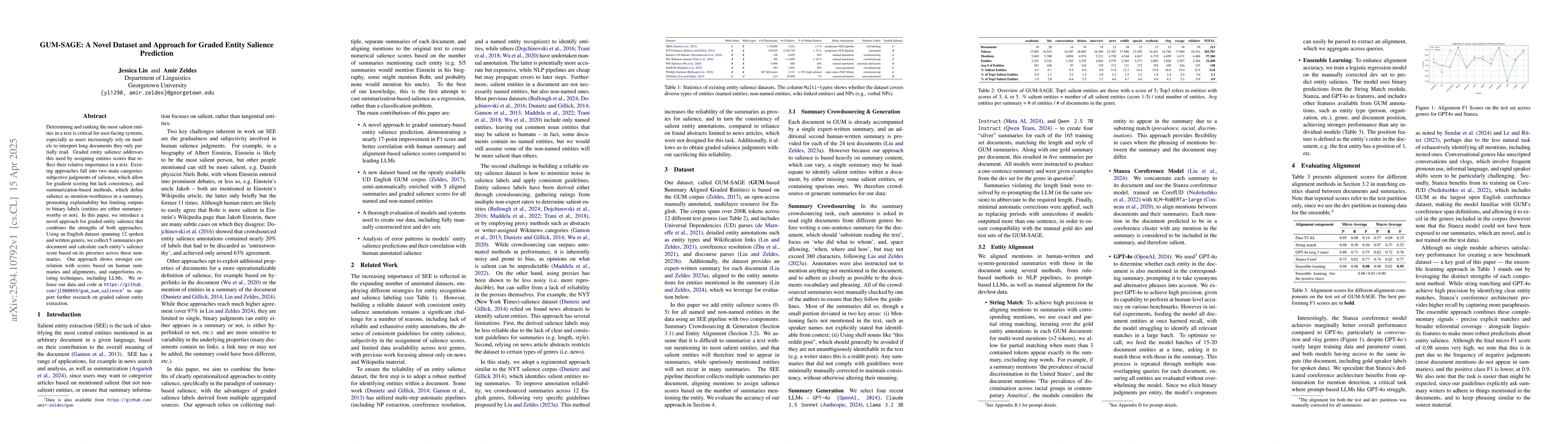 Thumbnail for GUM-SAGE: A Novel Dataset and Approach for Graded Entity Salience
  Prediction