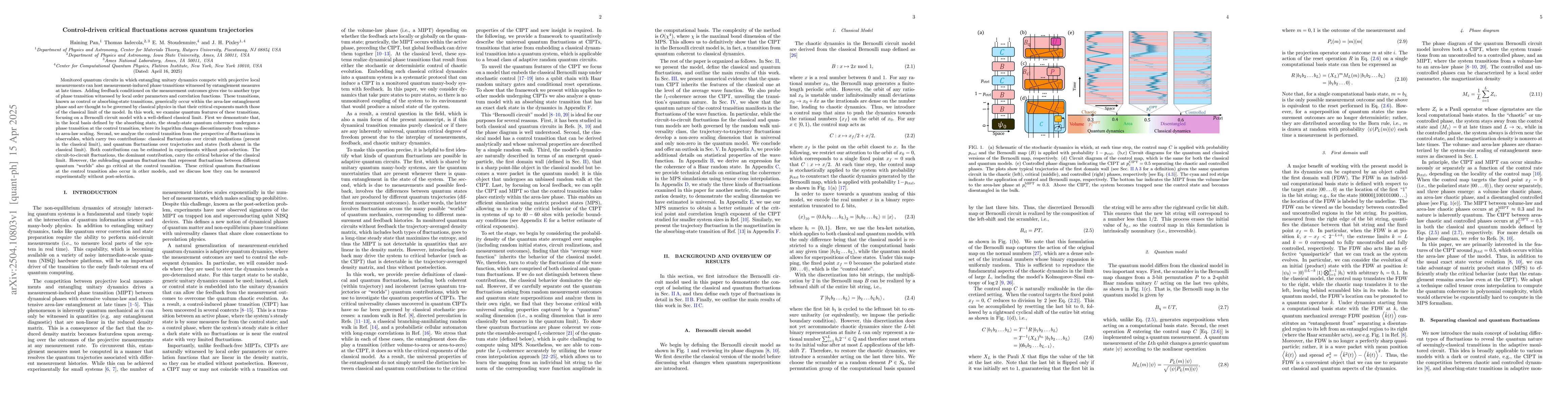 Thumbnail for Control-driven critical fluctuations across quantum trajectories