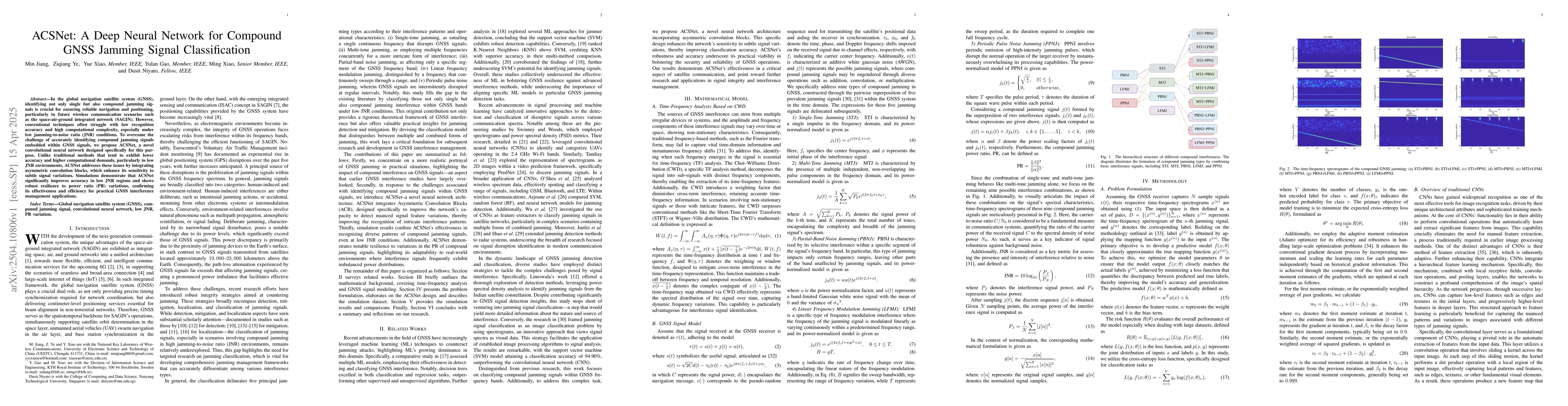 Thumbnail for ACSNet: A Deep Neural Network for Compound GNSS Jamming Signal
  Classification