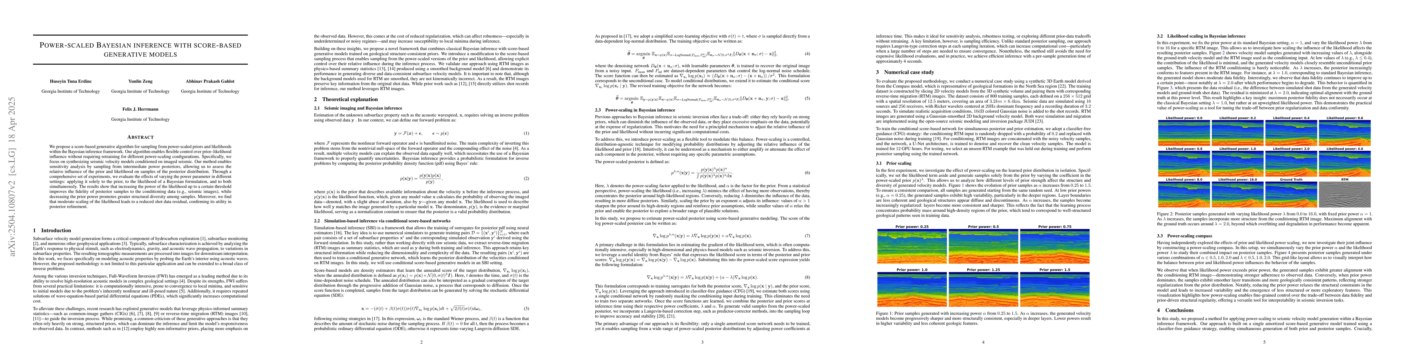 Thumbnail for Power-scaled Bayesian Inference with Score-based Generative Models