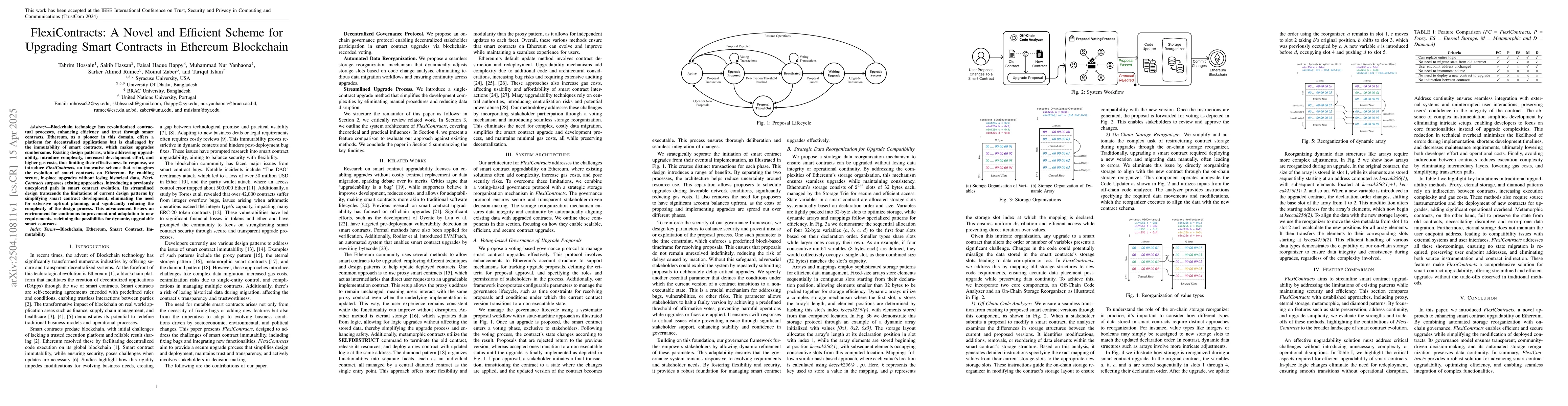 Thumbnail for FlexiContracts: A Novel and Efficient Scheme for Upgrading Smart
  Contracts in Ethereum Blockchain
