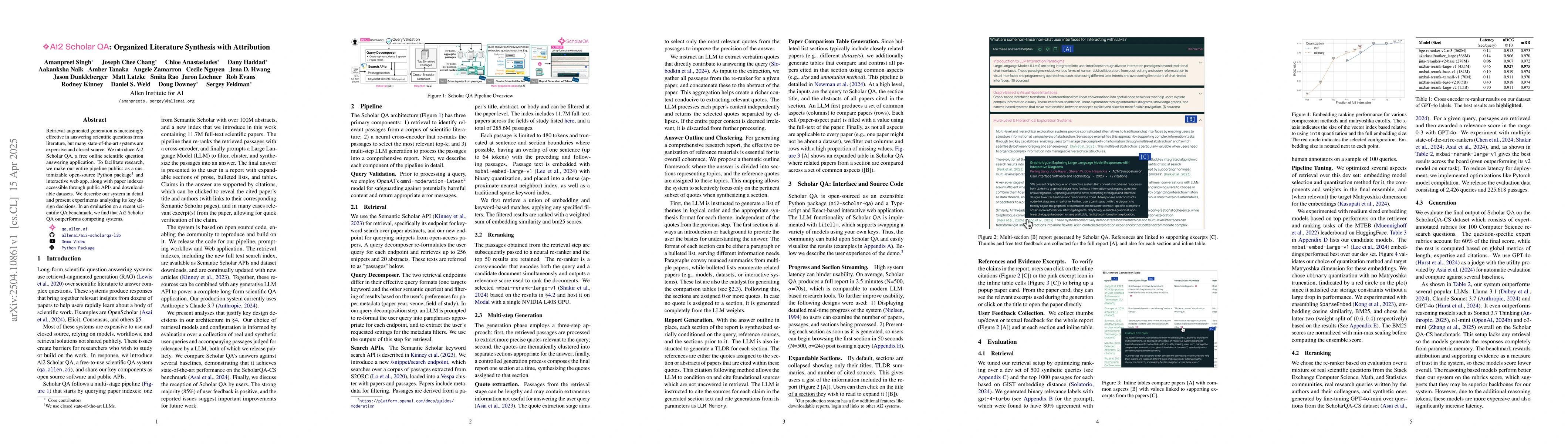 Thumbnail for Ai2 Scholar QA: Organized Literature Synthesis with Attribution