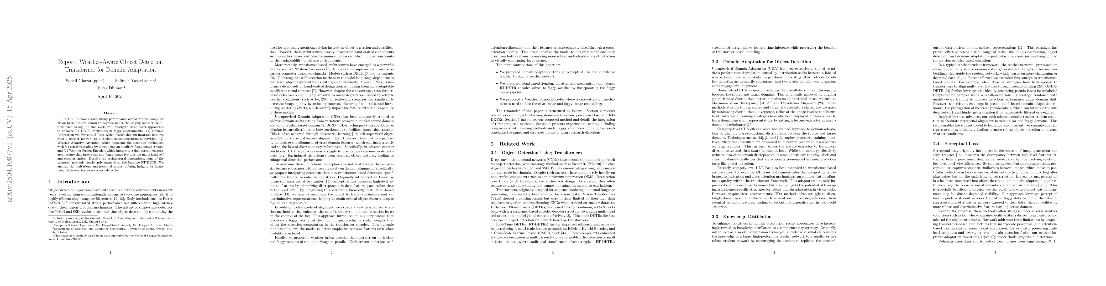 Thumbnail for Weather-Aware Object Detection Transformer for Domain Adaptation