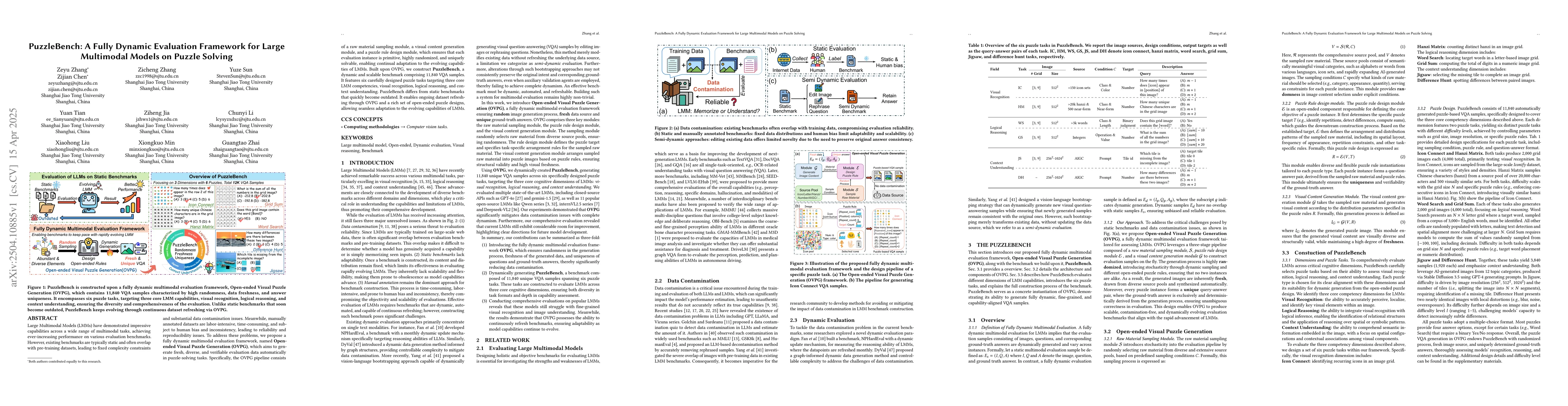 Thumbnail for PuzzleBench: A Fully Dynamic Evaluation Framework for Large Multimodal
  Models on Puzzle Solving