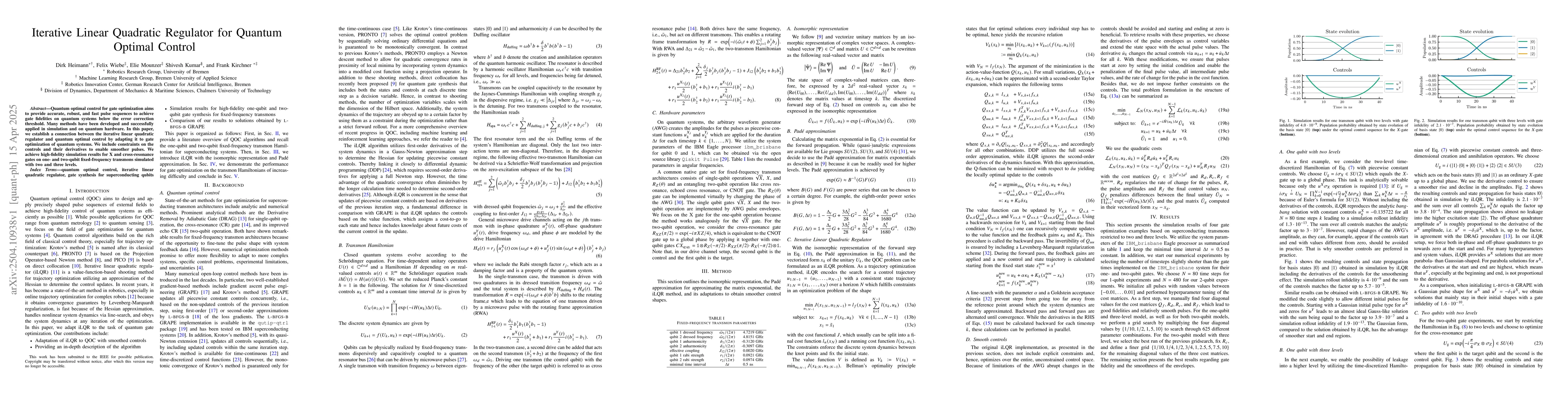 Thumbnail for Iterative Linear Quadratic Regulator for Quantum Optimal Control