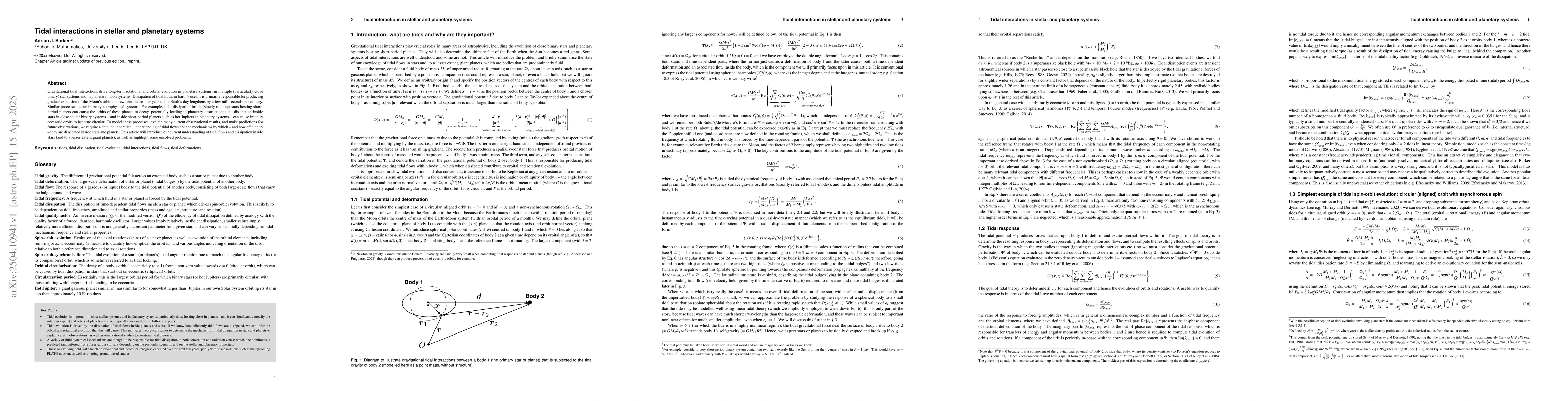 Thumbnail for Tidal interactions in stellar and planetary systems