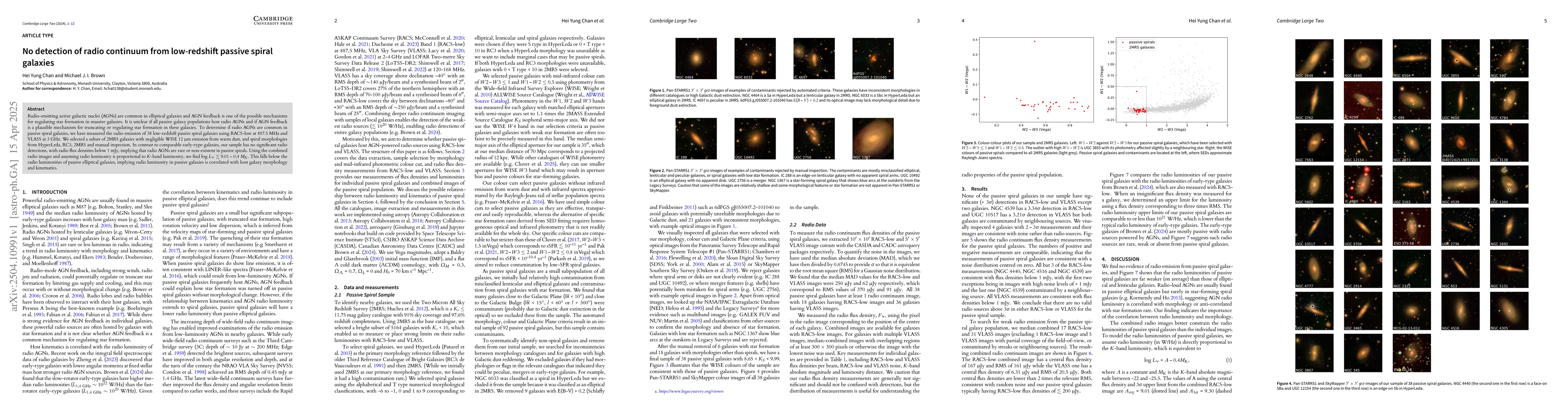 Thumbnail for No detection of radio continuum from low-redshift passive spiral
  galaxies