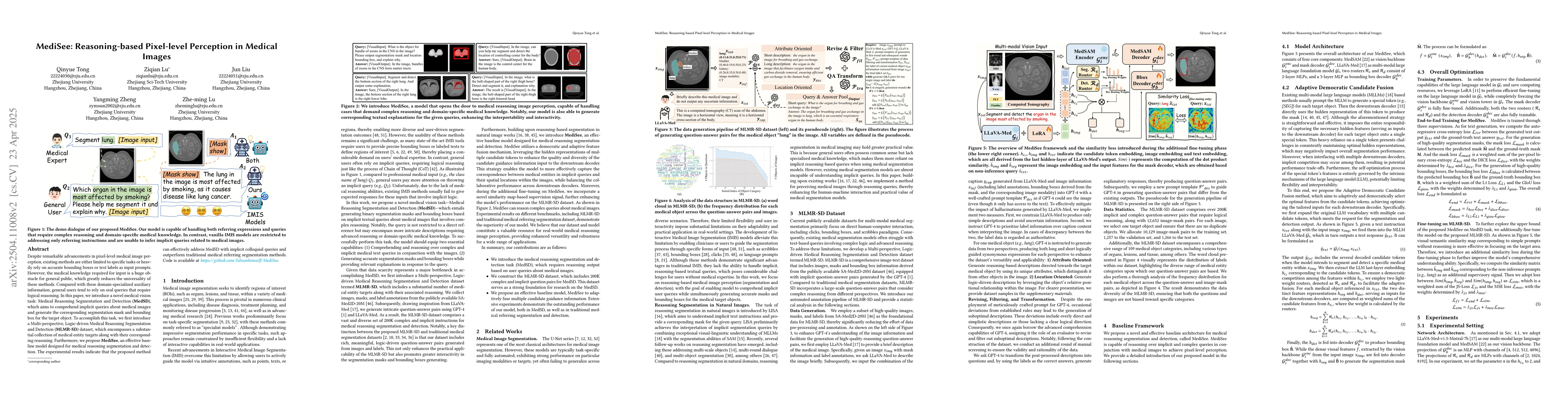 Thumbnail for MediSee: Reasoning-based Pixel-level Perception in Medical Images