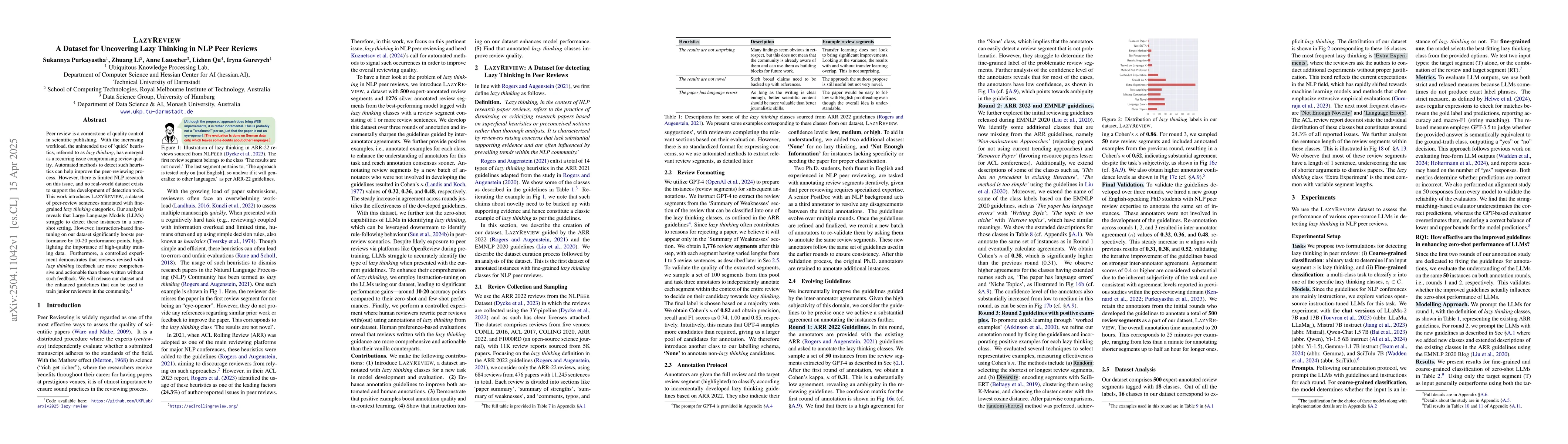 Thumbnail for LazyReview A Dataset for Uncovering Lazy Thinking in NLP Peer Reviews