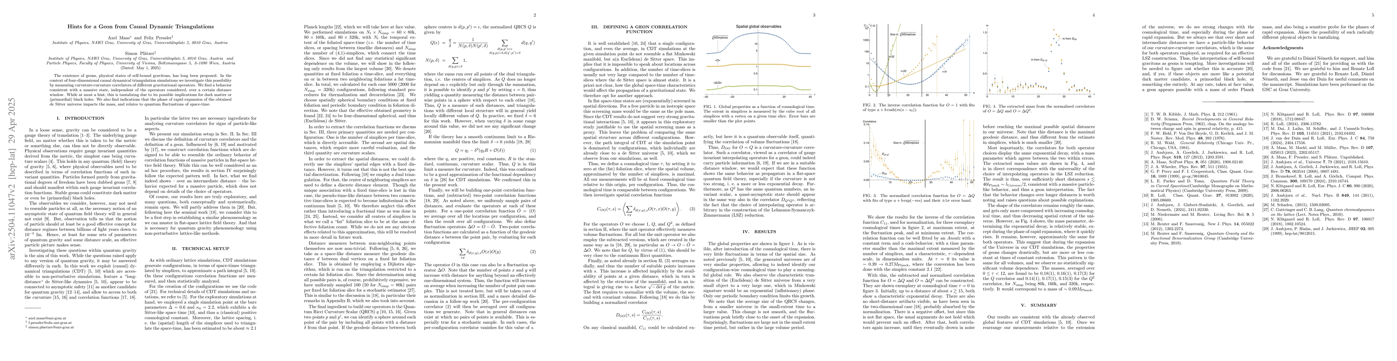 Thumbnail for Hints for a Geon from Causal Dynamic Triangulations