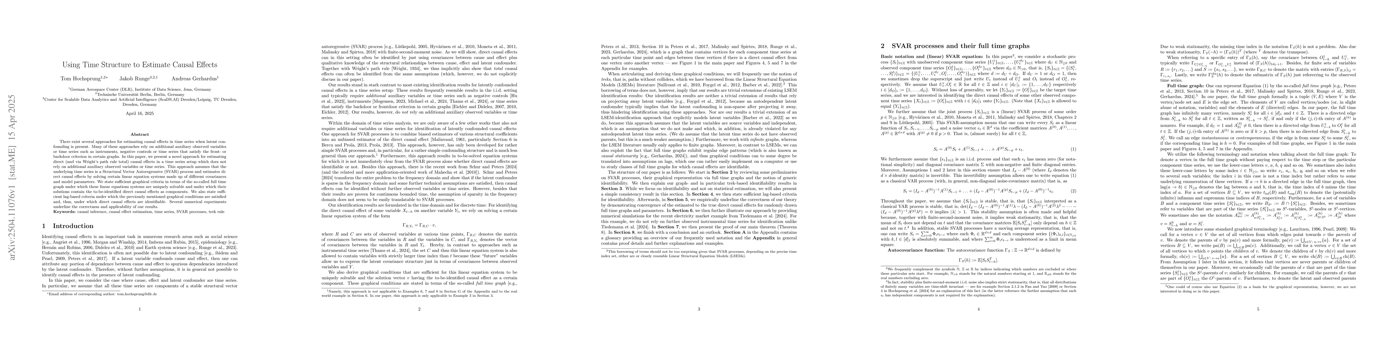 Thumbnail for Using Time Structure to Estimate Causal Effects