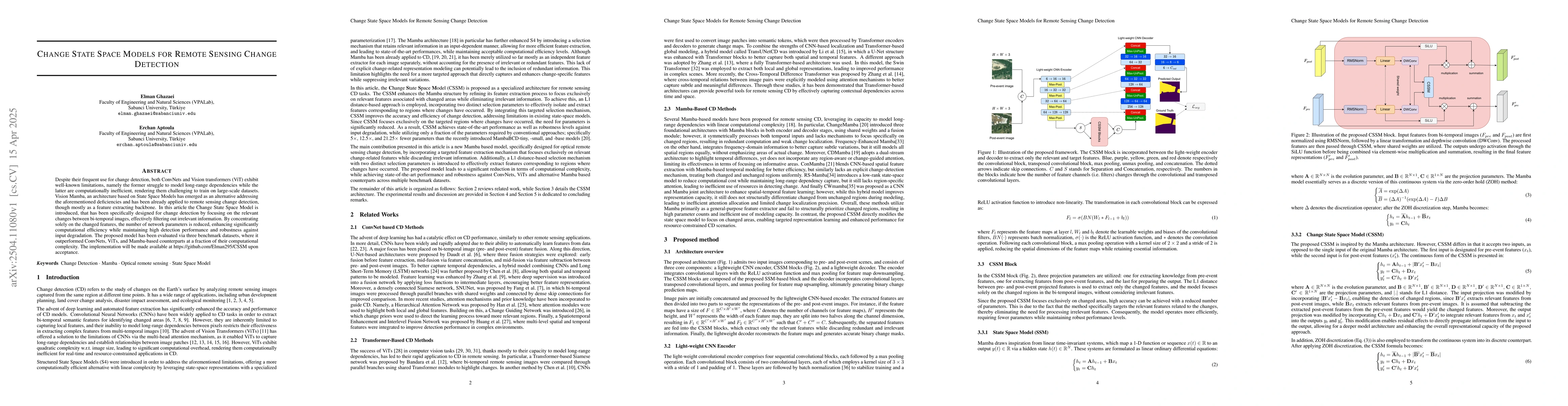 Thumbnail for Change State Space Models for Remote Sensing Change Detection